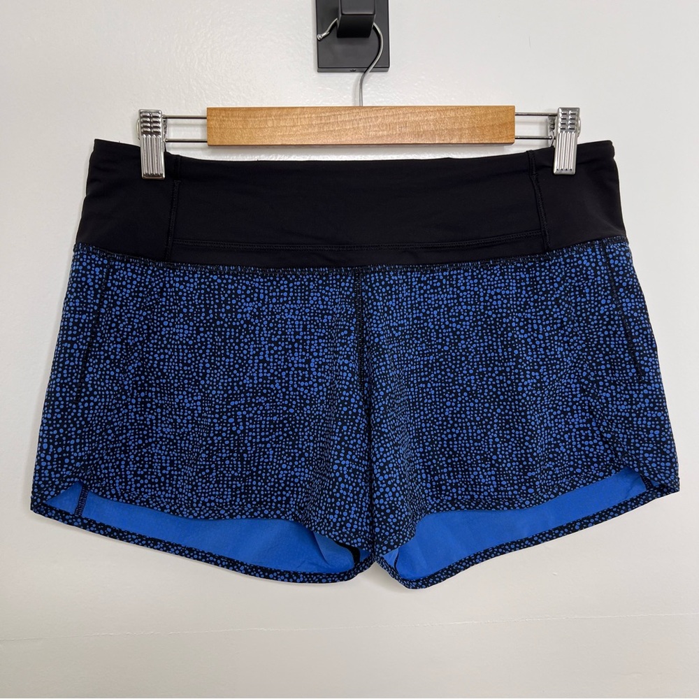 LULULEMON Blue and Black Run Times Shorts